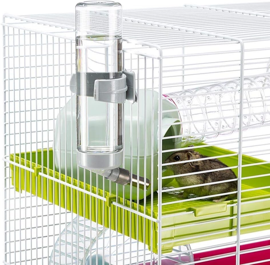 Space-Saving Laura Hamster Cage | Complete with Accessories for Small Breeds