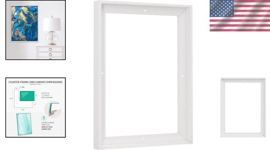 Minimalist 11x14 Floater Frame in White – Showcase Your Artwork with Style