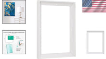 Load image into Gallery viewer, Minimalist 11x14 Floater Frame in White – Showcase Your Artwork with Style