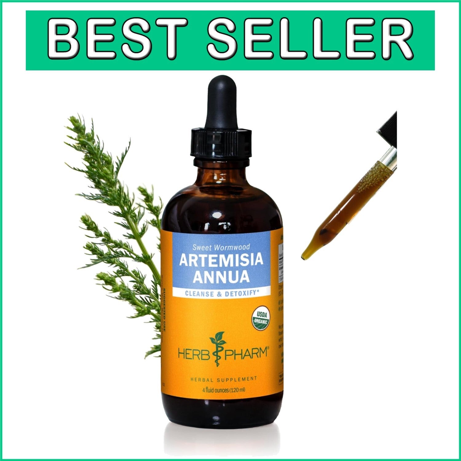 Expertly Crafted 4 oz Organic Sweet Annie Liquid Extract for Optimal Wellness