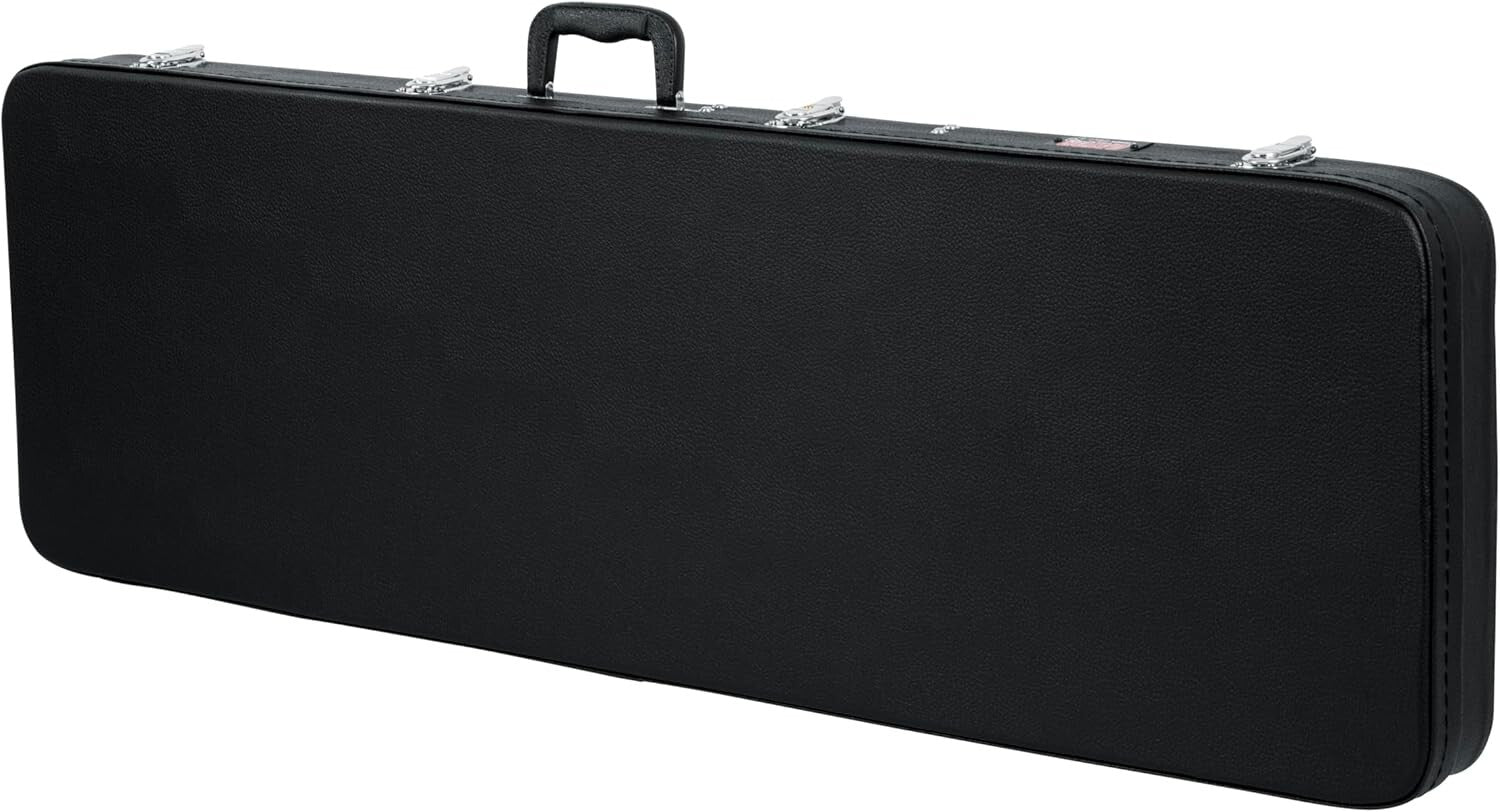 Locking Latch Bass Guitar Case - Hard-Wood Protection for Electric Instruments