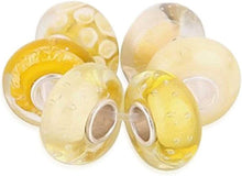 Load image into Gallery viewer, Mixed Set of Translucent Yellow &amp; Brown Glass Beads - Perfect for Bracelets