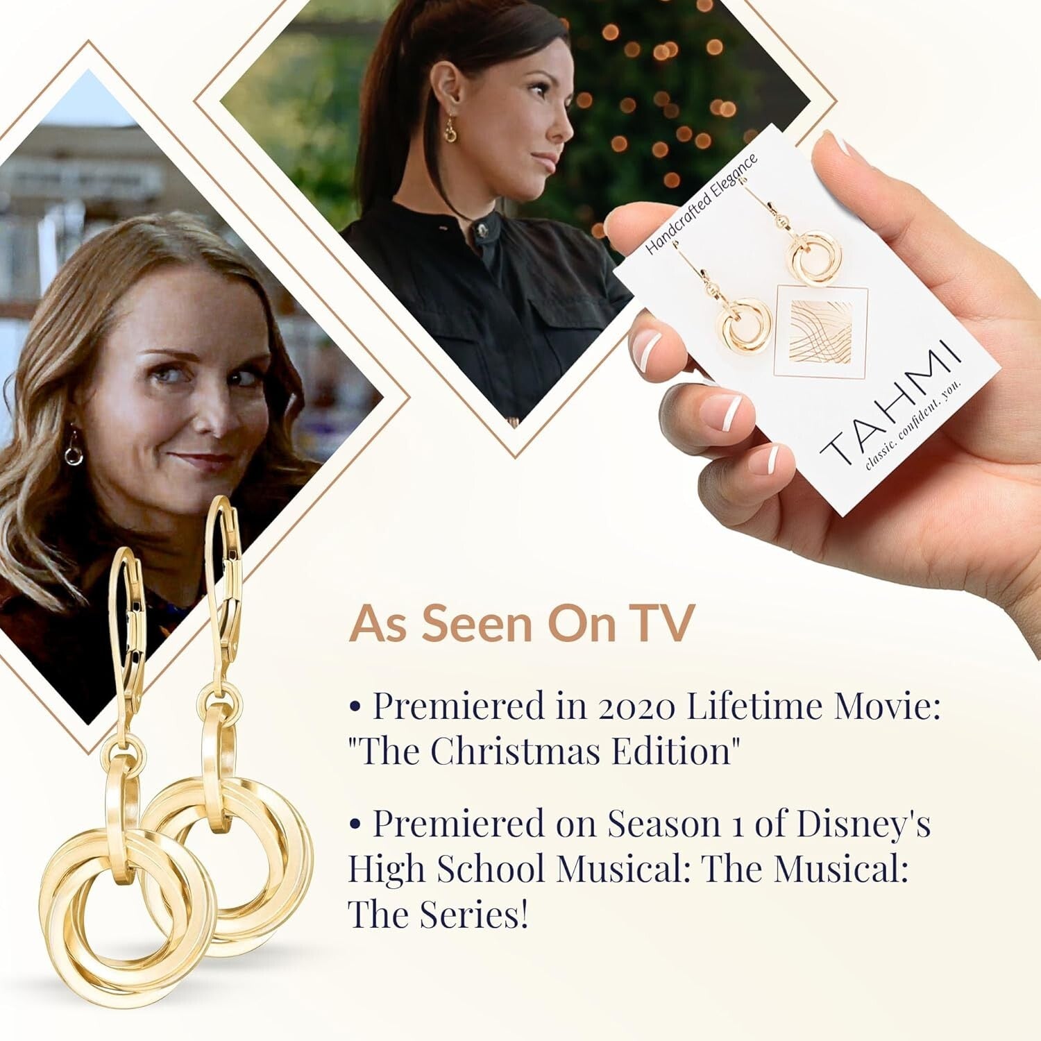 Trendy 14K Gold Filled Chunky Circle Dangling Earrings - For Everyday Wear