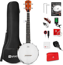 Load image into Gallery viewer, Lightweight 26 Inch Mahogany Mini Banjo - Perfect for Music Lovers on the Go