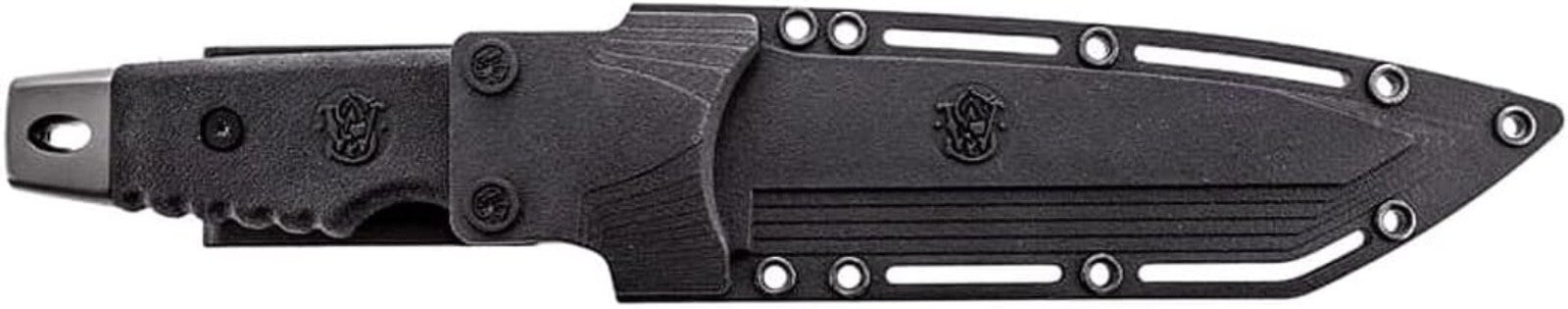 10.6-Inch High Carbon Fixed Blade Knife with 5.2-Inch Tanto Edge, TPE Handle