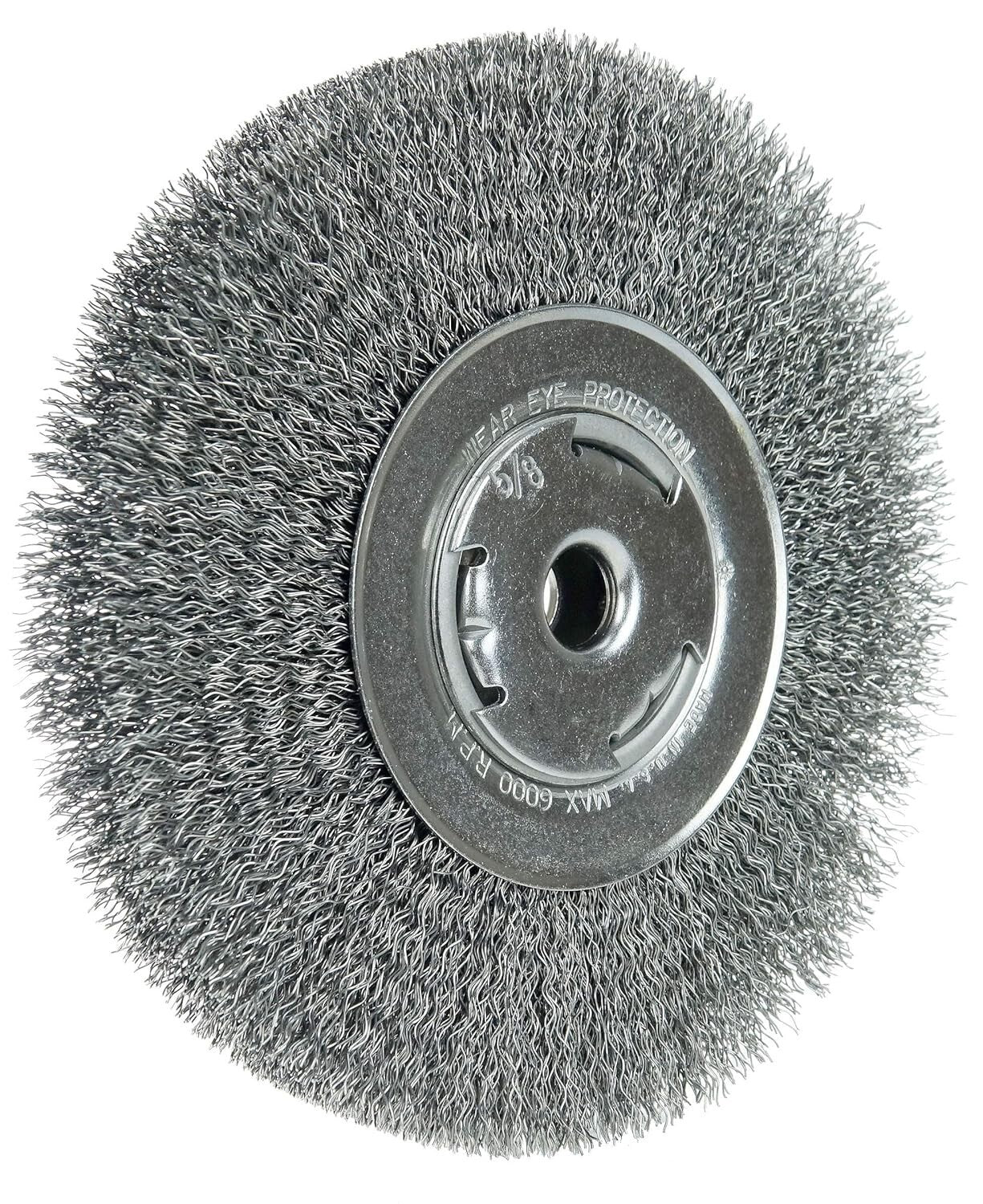 Flexible 7-Inch Bench Grinder Wheel with Crimped Wire for Light-Duty Cleaning
