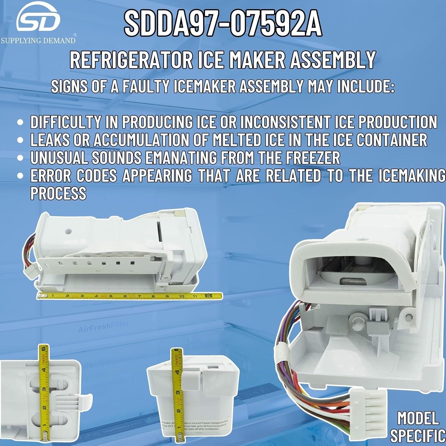 DA97-2051096 Model-Specific Refrigerator Ice Maker Assembly - Easy Install