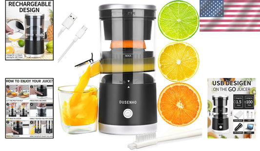 Easy Clean Citrus Juicer - Portable Rechargeable Juicer for Oranges & Lemons