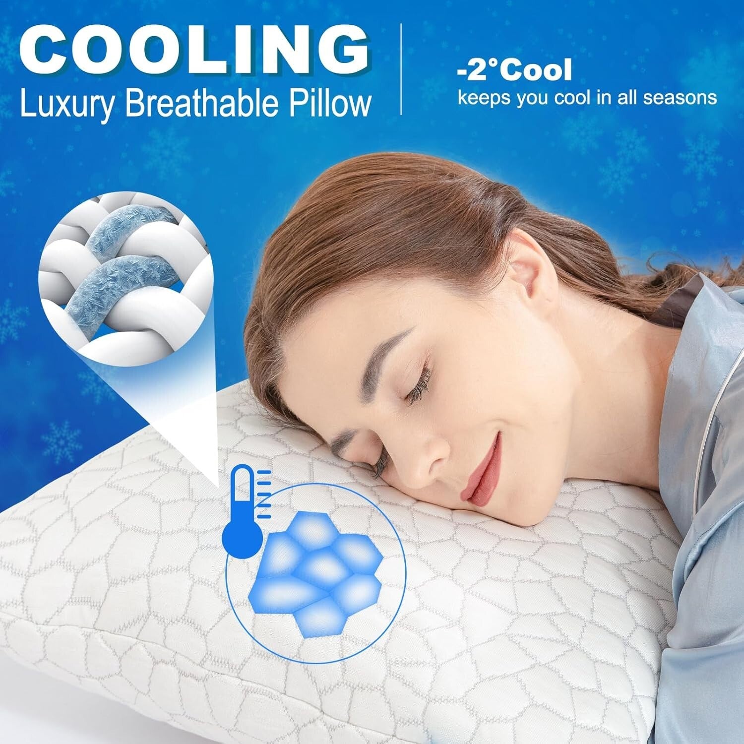 Luxury Cooling Memory Foam Body Pillow - Adjustable for Side and Back Sleepers