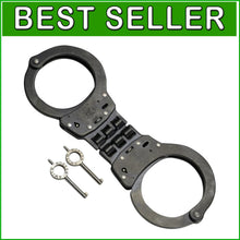 Load image into Gallery viewer, Compact and Lightweight Blue Hinged Handcuffs for Easy Carry in Law Enforcement