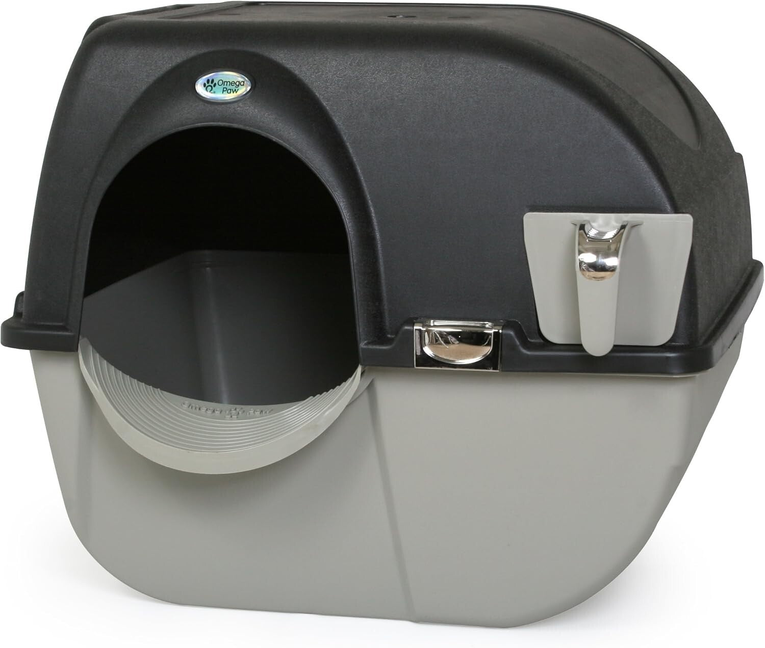 Elite Self-Cleaning Roll 'n Clean Litter Box – Midnight Black, Large Size