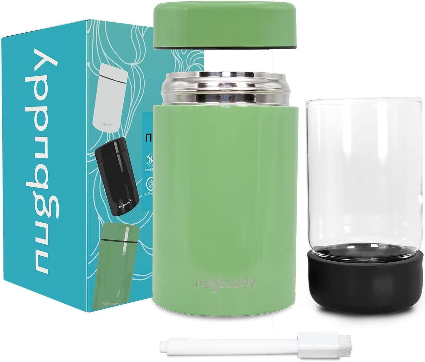 Elegant Vacuum-Sealed Storage Container with 300ml Glass Jar - Keeps Food Fresh