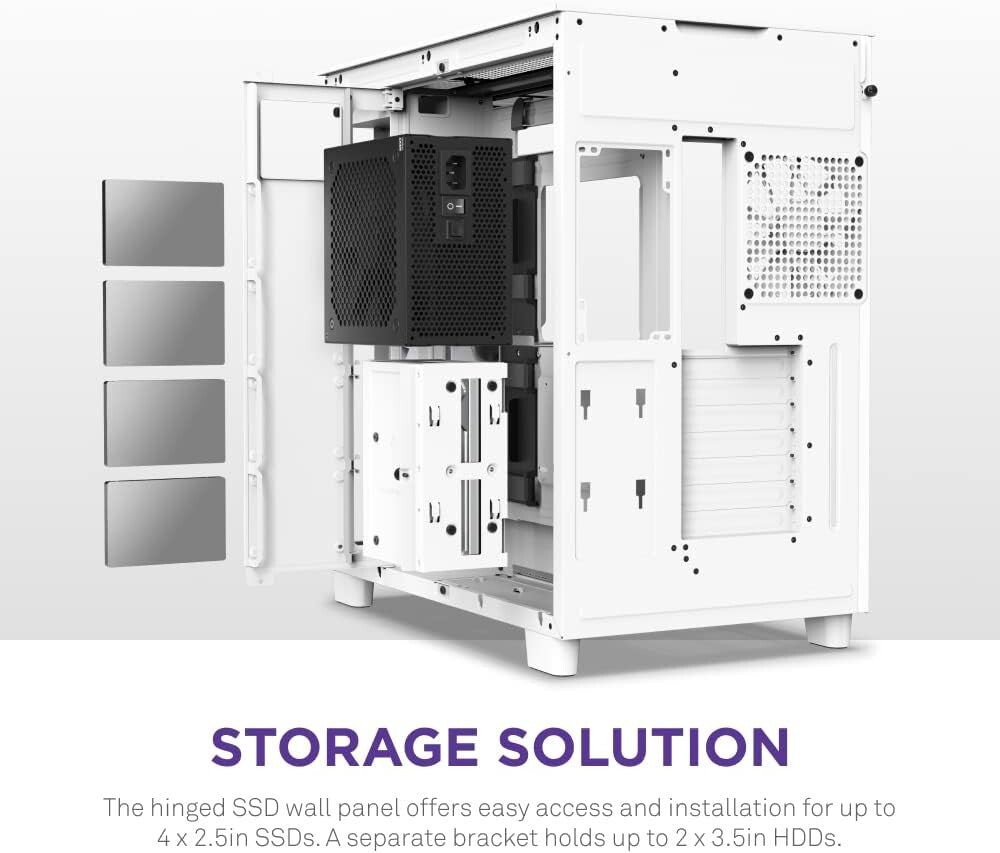 Elegant H9 Flow Mid-Tower PC Case with 360mm Radiator Support & Cable Management