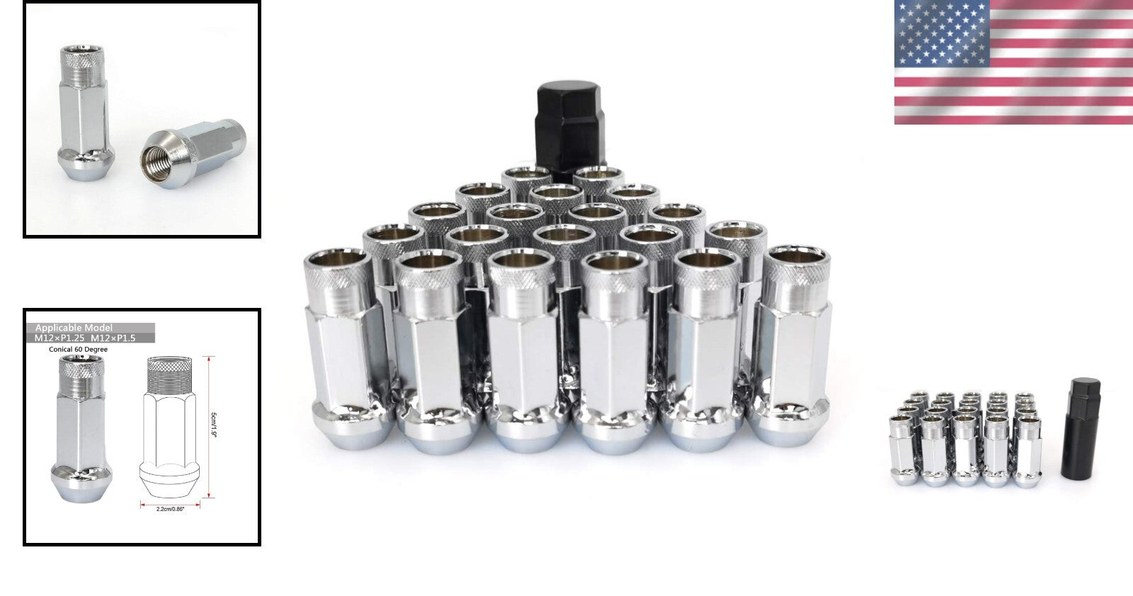 Durable Stainless Steel M12x1.5 Lug Nuts with Taper Acorn Seat – Auto Upgrade