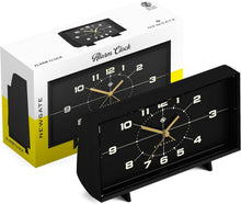 Load image into Gallery viewer, Wideboy Retro Analog Clock: Battery-Powered Silent Clock for Stylish Spaces