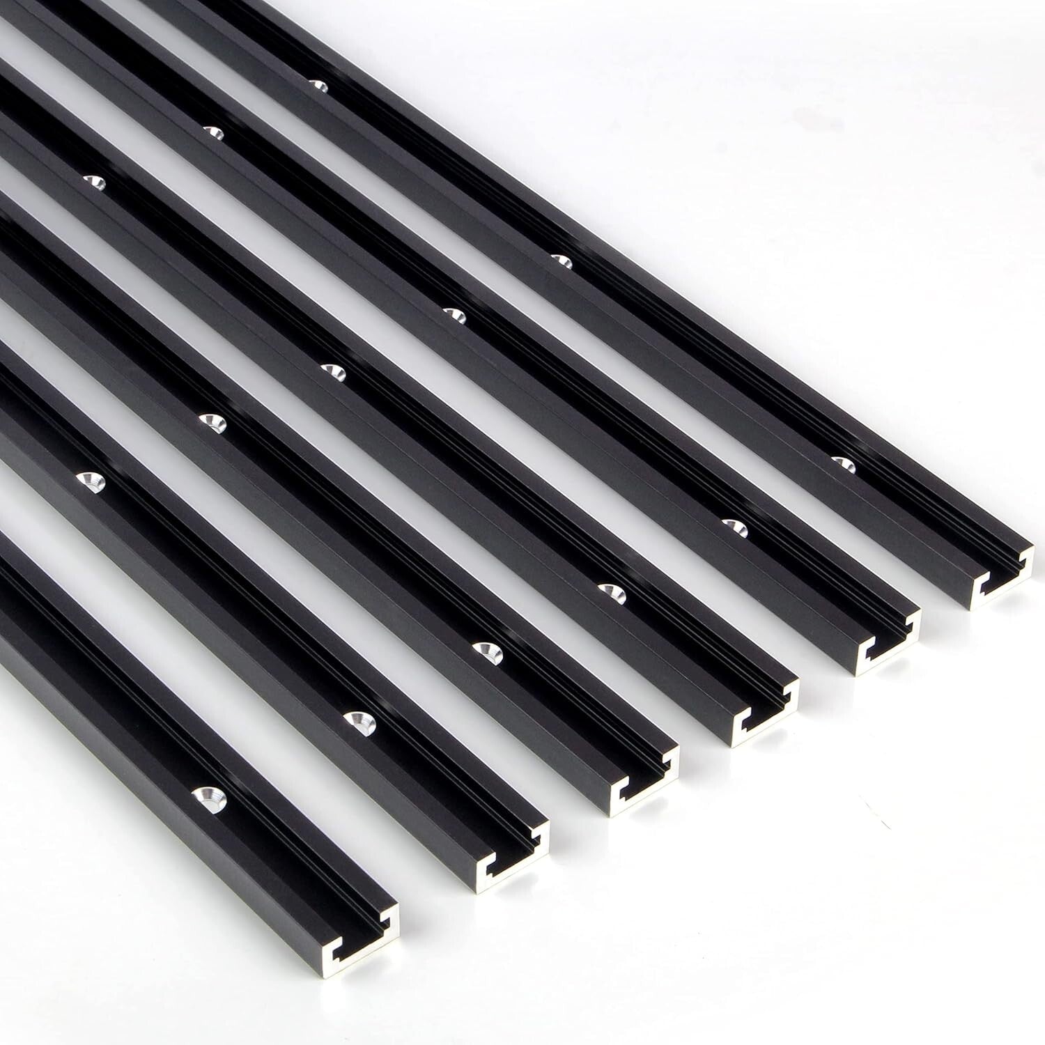 Adjustable Woodworking T-Tracks Set - 36 Inch with Predrilled Mounting Holes