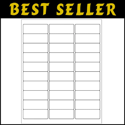 500 Sheets of 1" x 2-5/8" Address Shipping Labels for Laser and Inkjet Printers