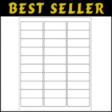 Load image into Gallery viewer, 500 Sheets of 1" x 2-5/8" Address Shipping Labels for Laser and Inkjet Printers