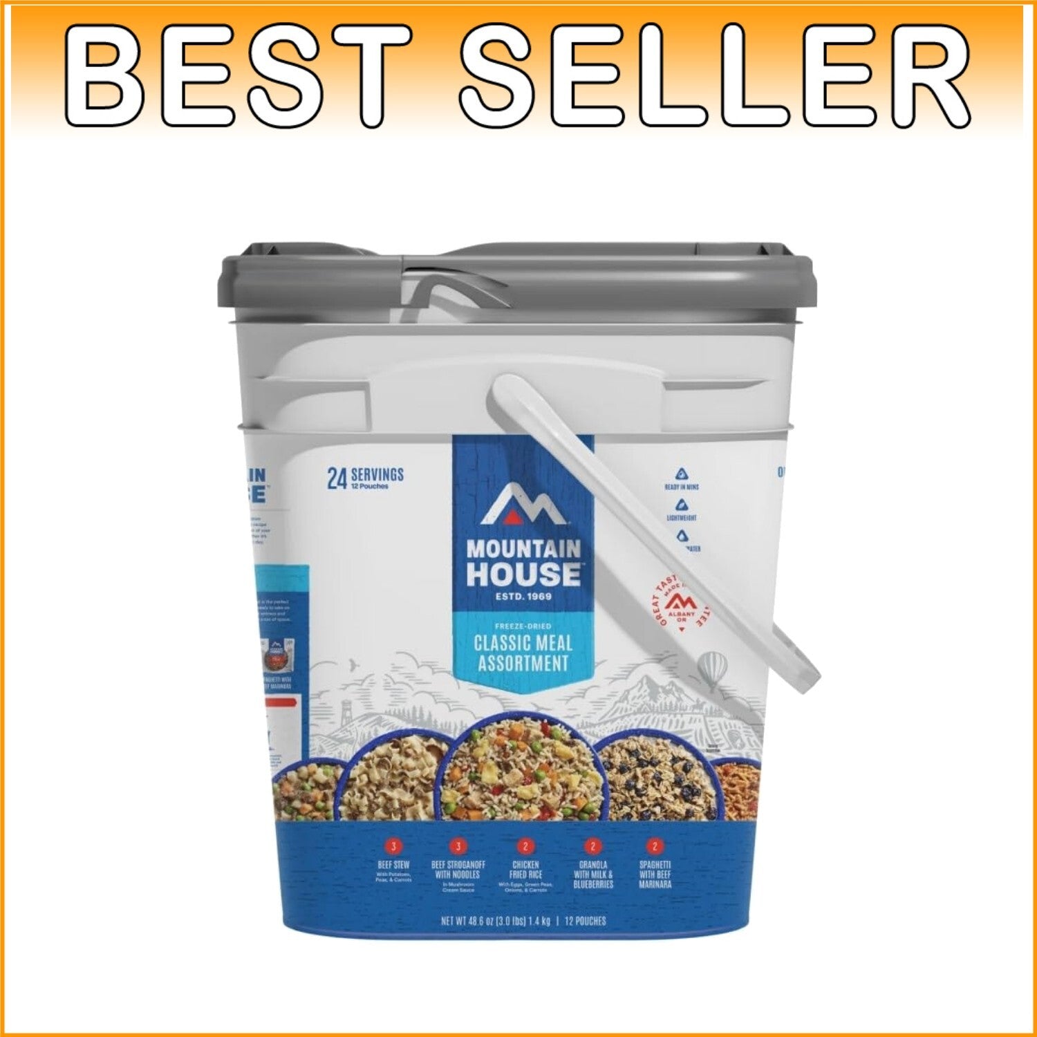 Delicious Freeze-Dried 12-Pouch Meal Assortment - Perfect for Outdoor Adventures