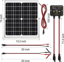 Load image into Gallery viewer, Portable 20W Solar Charger - Waterproof 12V Battery Maintainer for Every Vehicle
