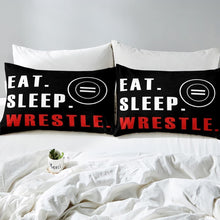 Load image into Gallery viewer, Super Soft Wrestling Fitted Sheet Set for Kids - Full Size 3Pcs with Pillowcases