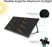 Load image into Gallery viewer, Waterproof 100W Solar Suitcase with 20A Controller - Ideal for Camping Trips