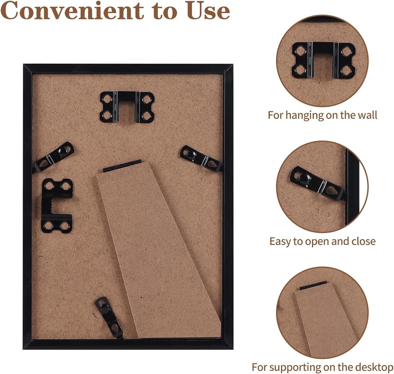 Affordable 18-Pack Rustic Brown Frames for Wall Art and Family Photos