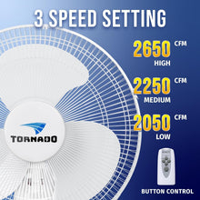 Load image into Gallery viewer, Dual 16 Inch Oscillating Wall Fans with Remote Control - Stylish &amp; Functional
