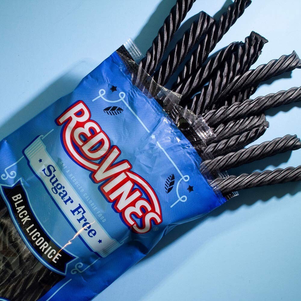 Classic Black Licorice Twists - Soft & Chewy, 12 Pack, Sugar Free Delight