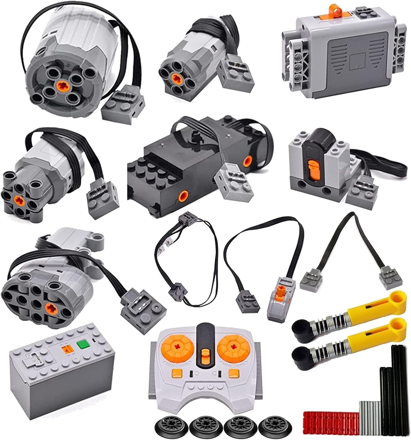 32-Piece Power Functions Kit: Ultimate Train & Motor Set with Remote Control