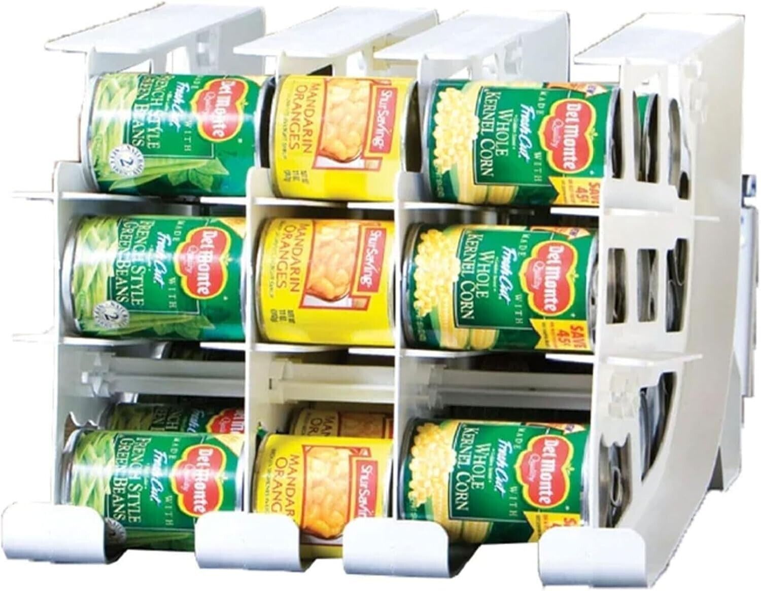 FIFO Canned Goods Organizer Rack - 54 Can Capacity for Efficient Pantry Storage