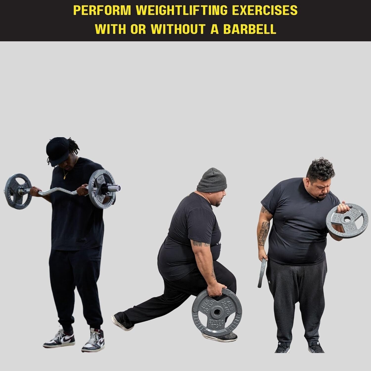 45lbs Cast Iron Weight Plate with Ergonomic Handles - Ideal for Fitness Training