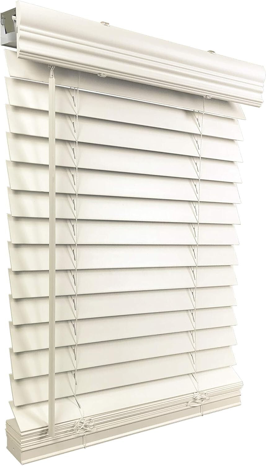 Durable Smooth White 2" Cordless Blinds, Perfect for All Interiors - 22.5" x 36"