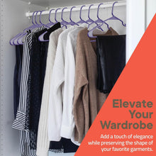 Load image into Gallery viewer, Space-Saving Plastic Hangers 120 Pack - Non-Slip Design for All Clothing Types