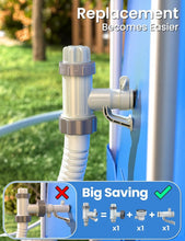 Load image into Gallery viewer, Plunger Valve &amp; Pipe Holder Combo for Above Ground Pools - Easy Install - 2 Pack