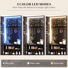 Load image into Gallery viewer, Modern 47.2" Jewelry Storage Cabinet with Full-Length Mirror &amp; Built-in Lighting