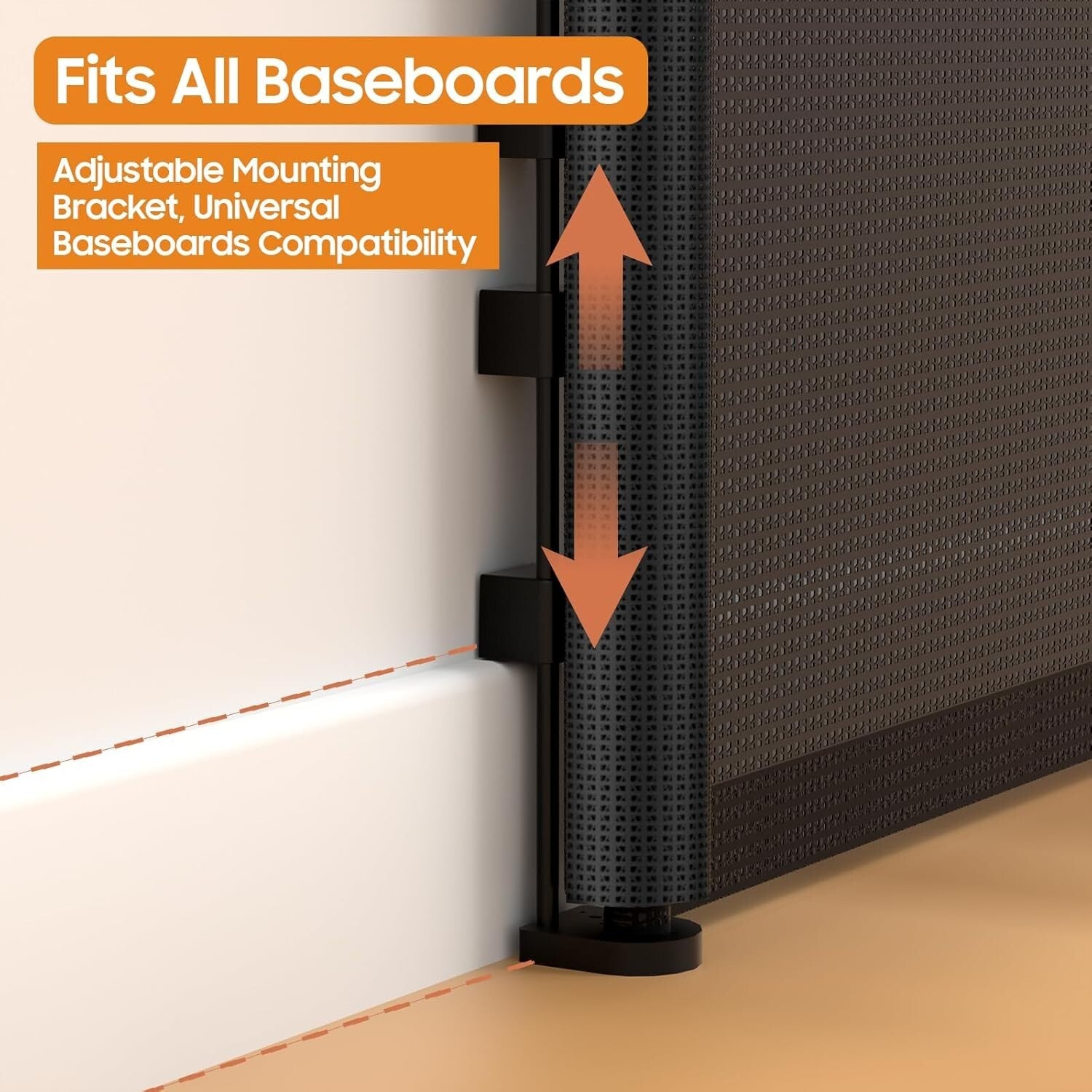 Scratch-Resistant 160" Retractable Baby Gate - Extra Tall for Secure Home Safety