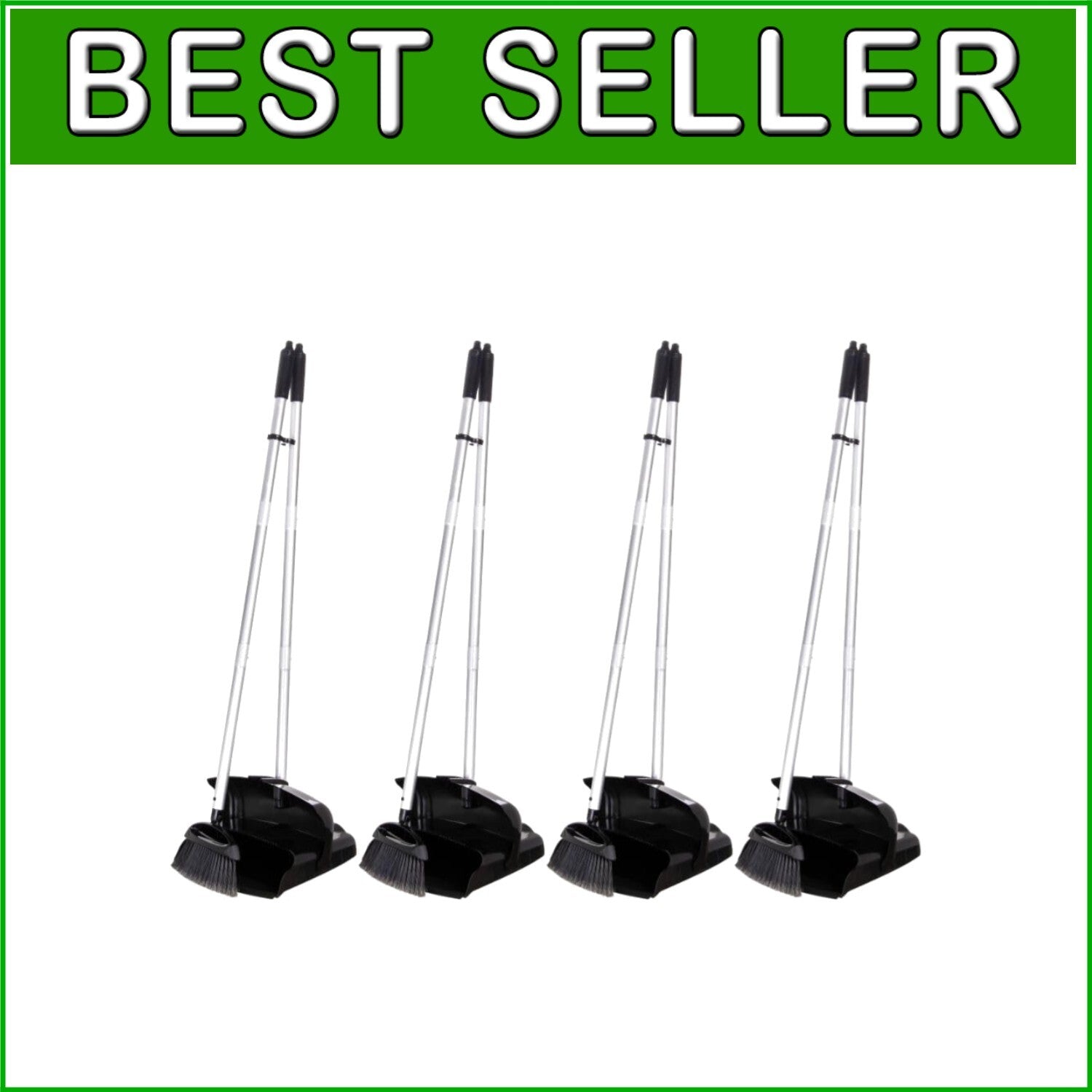 Adjustable Broom & Dust Pan Set - Collapsible Space-Saving Cleaning Solution