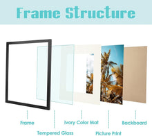 Load image into Gallery viewer, Versatile 11x14 Picture Frames - 12-Pack with Glass &amp; Wall Mounting Hardware