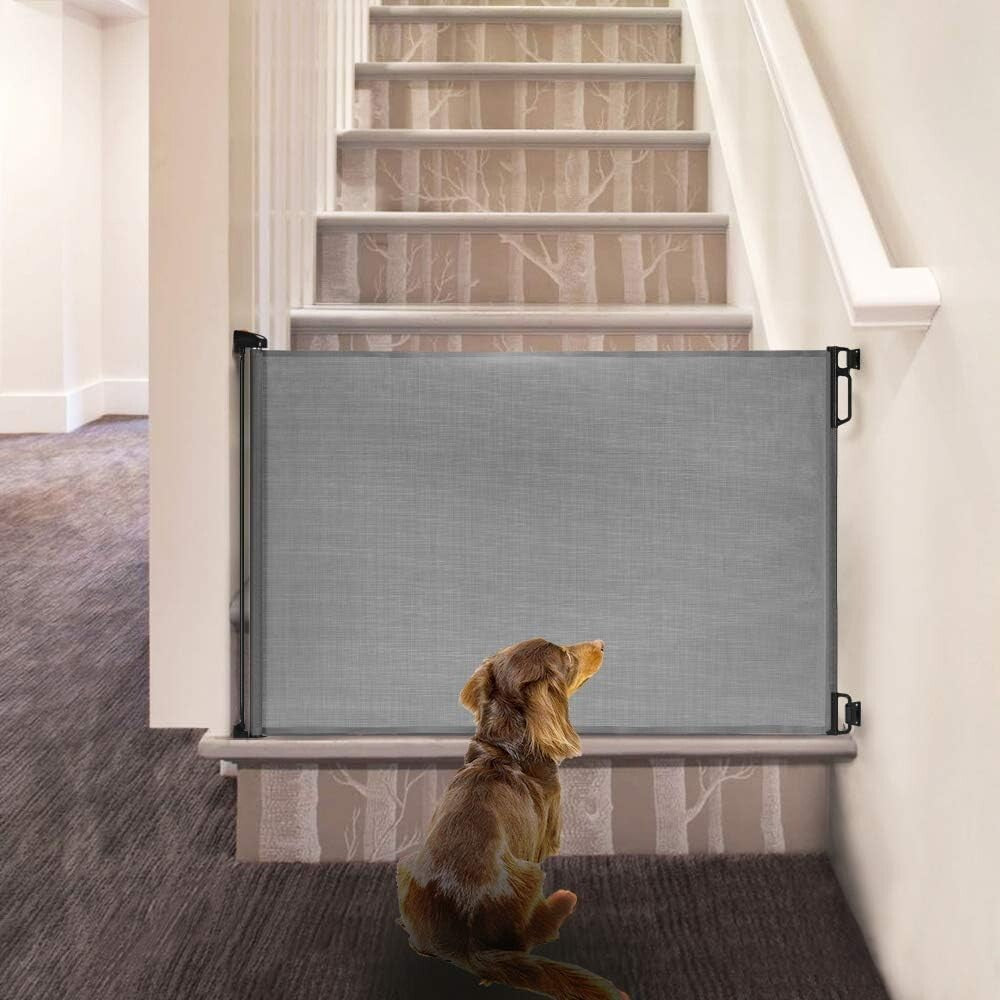 Adjustable Retractable Baby & Pet Gate - 55" Wide, Perfect for Doors & Hallways
