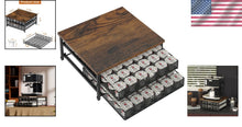 Load image into Gallery viewer, Stackable Coffee Pod Organizer with Metal Frame for Efficient Storage - Black