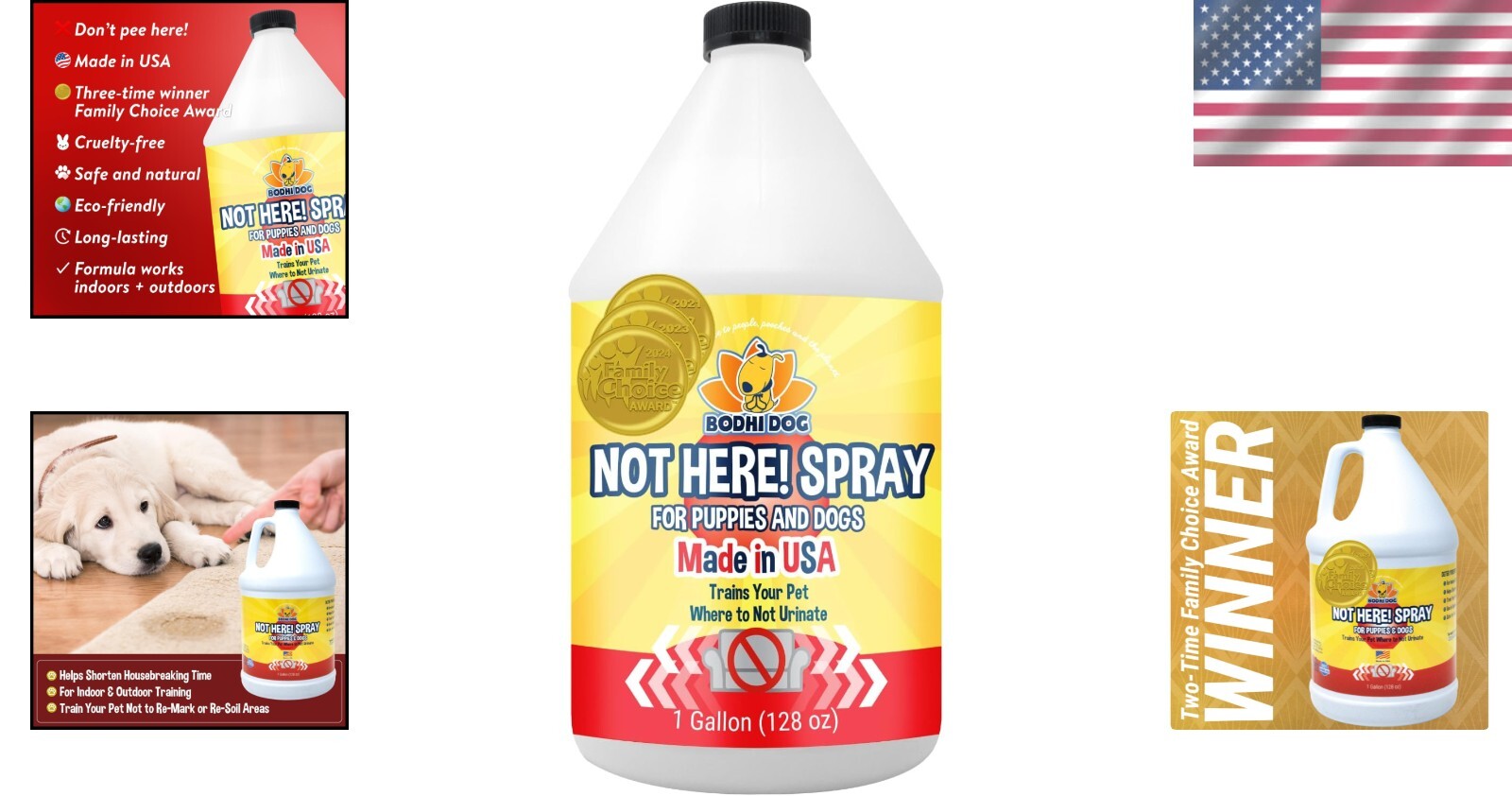 Housebreaking Made Easy - Not Here! 128oz Spray for Pet Training & Behavior