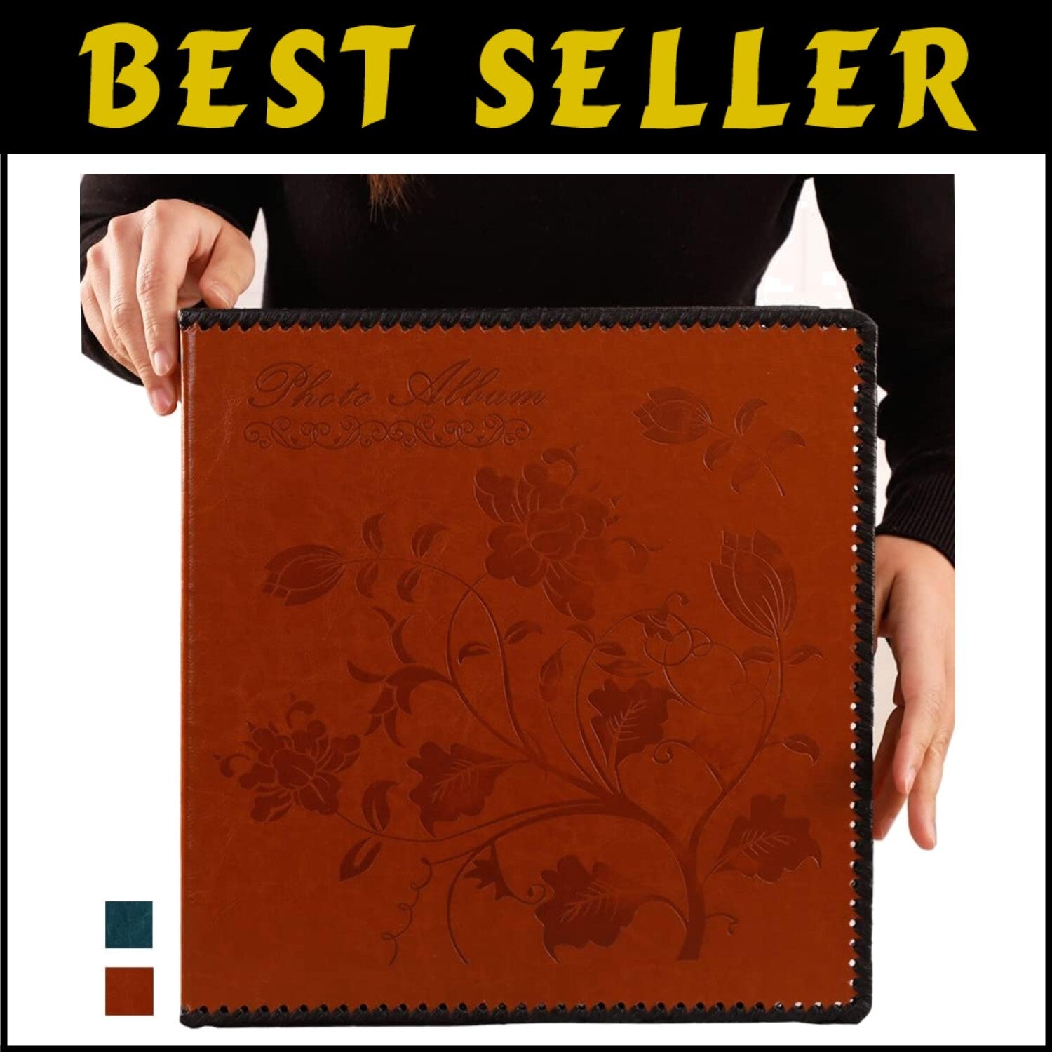 Handcrafted Leather Photo Album with Magnetic Pages – Perfect Gift for Memories