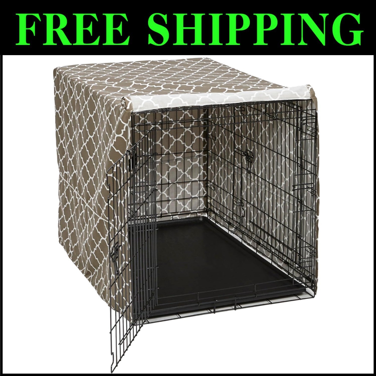 Versatile Dog Crate Cover for Large Breeds - Machine Washable & Lightweight
