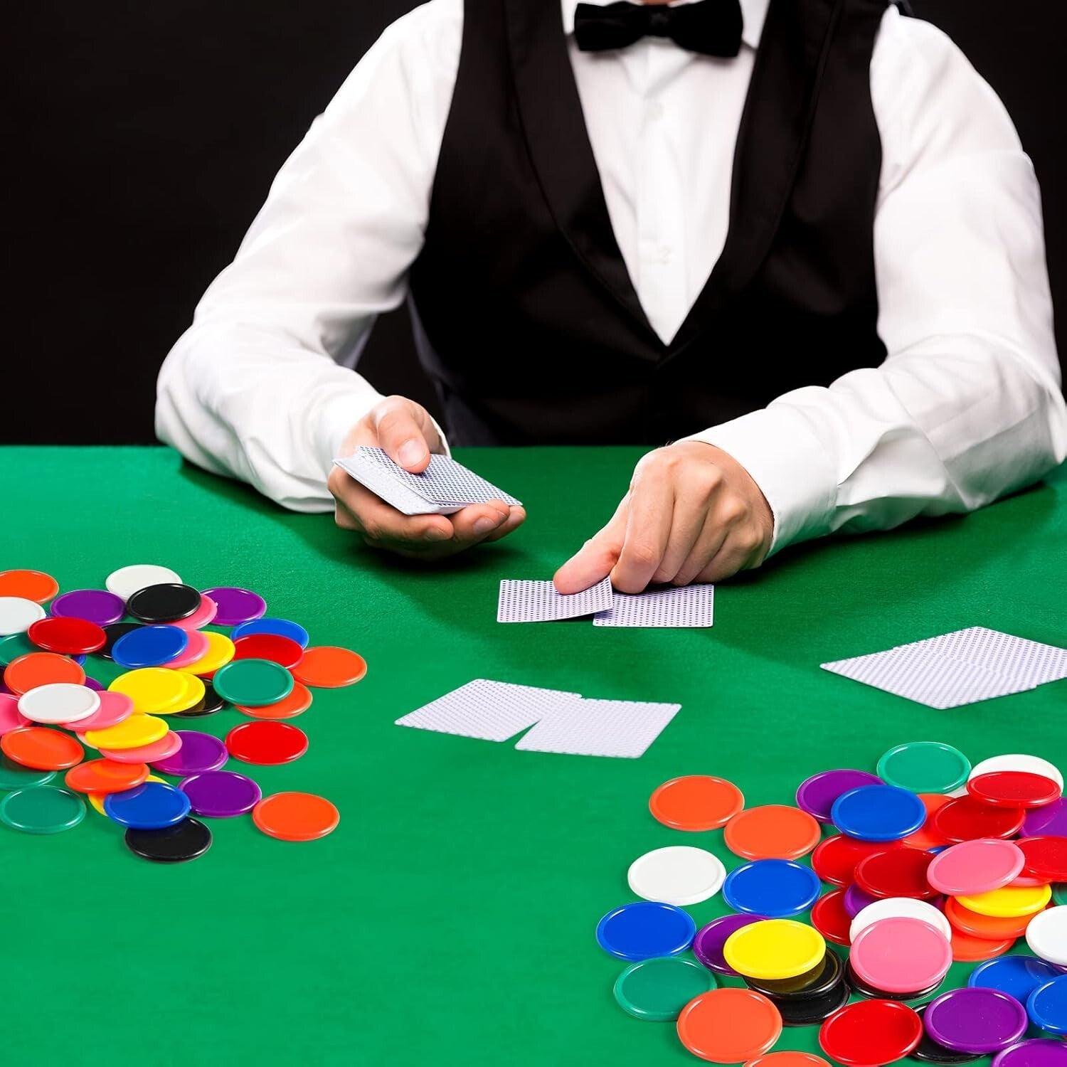 Engaging 1-Inch Bingo Chips - 2000 Colorful Disks for Math Practice & Games