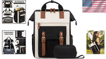 Load image into Gallery viewer, Stylish Wide Open Women’s Backpack – Perfect Work &amp; Travel Bag for Professionals