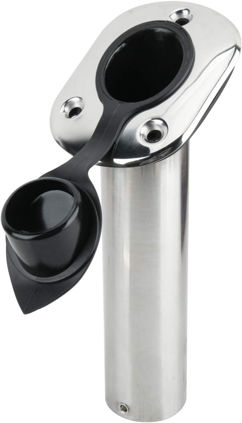 Multi-Angle Fishing Rod Holders - 4-Pack Stainless Steel with Gaskets & Liners