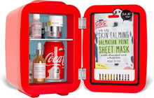 Load image into Gallery viewer, Vintage Coca-Cola 4L Mini Fridge - AC/DC &amp; USB Cooler for Skincare &amp; Drinks