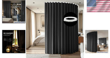 Load image into Gallery viewer, Versatile Extra Wide Blackout Curtain with Bendable Track for Modern Interiors