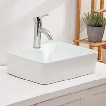 Load image into Gallery viewer, Contemporary White Vessel Sink 19"x15" with Faucet Opening - Effortless Elegance